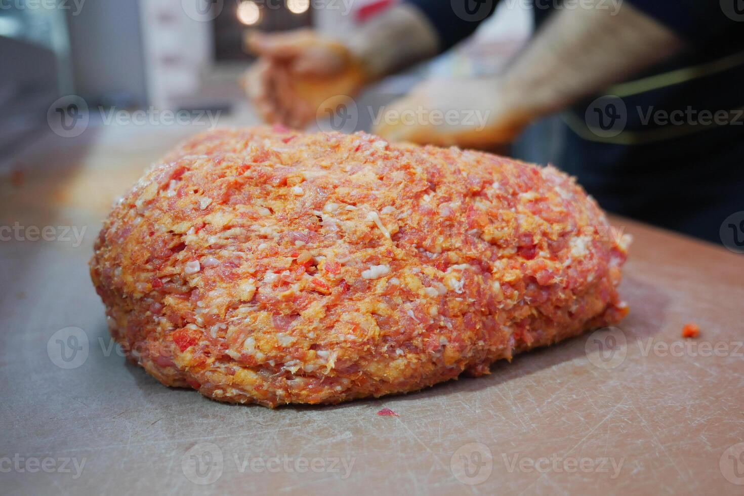 Freshly Prepared Ground Meat, Ready for Cooking and Enjoying in Various Delicious Meals photo