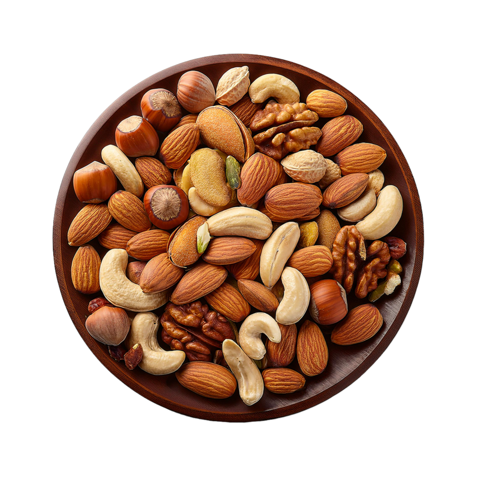 Mixed Nuts ball isolated on Transparent background png
