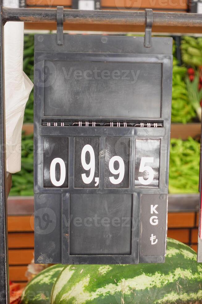 The Market Price Board for Watermelon is currently displaying a price of 0.99 per KG photo