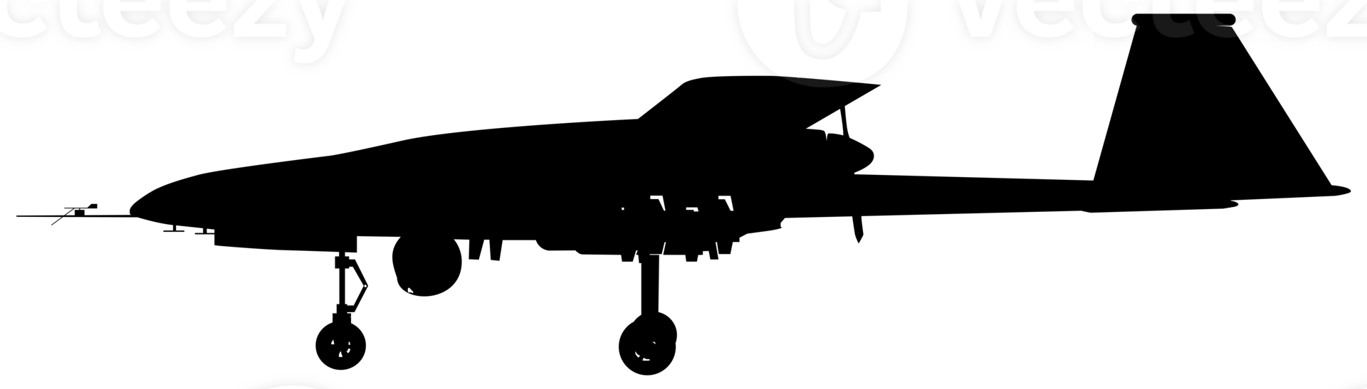 Silhouette of the UAV drone or Unmanned Aerial Vehicle, Flat Style, can use for Art Illustration, Logo Gram, Pictogram, Website, or Graphic Design Element png