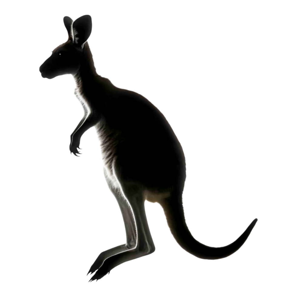 Silhouette of a Kangaroo png