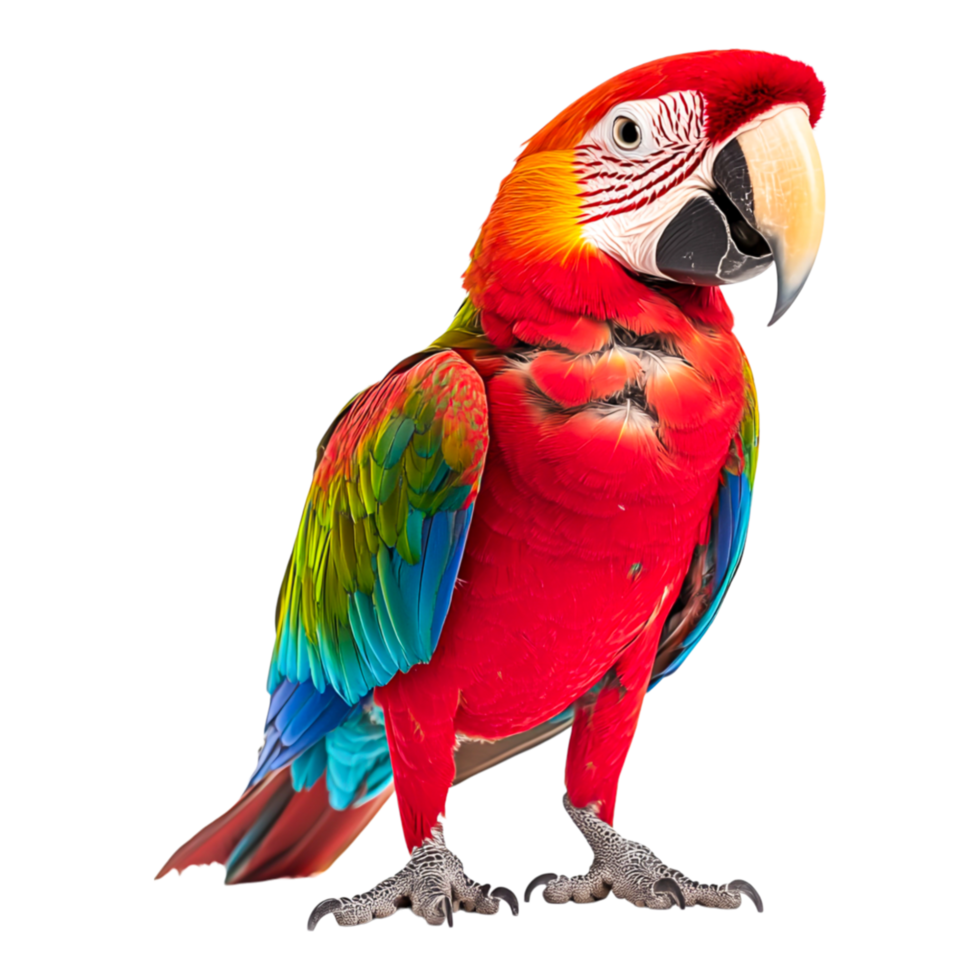 Colorful Parrot with Vibrant Feathers and Expression png