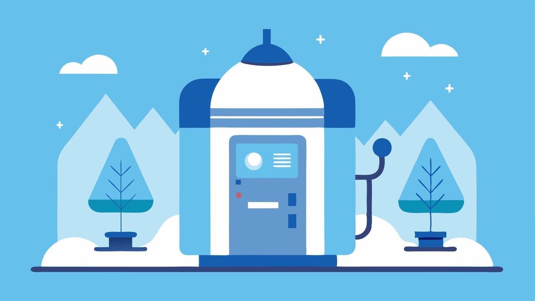 These illustrations can convey the modern and professional nature of a cryotherapy center providing potential clients with a sense of its offerings and benefits.. vector