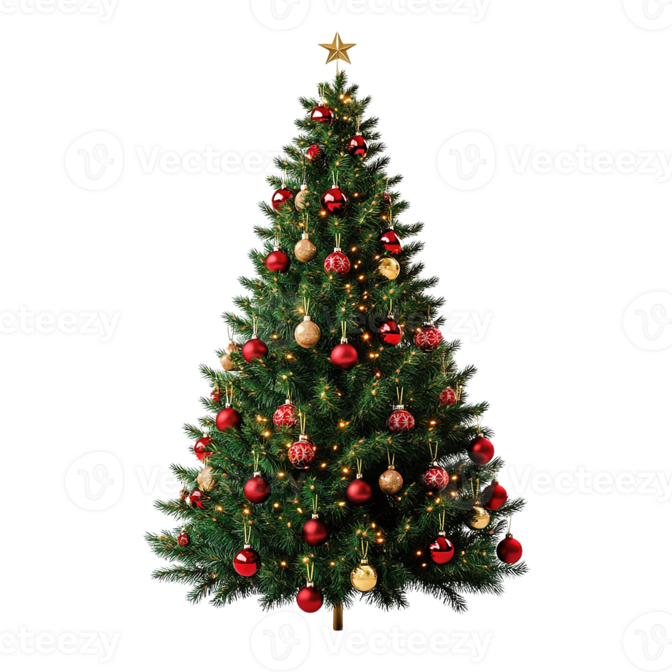 Festively Decorated Christmas Tree 51422946 PNG