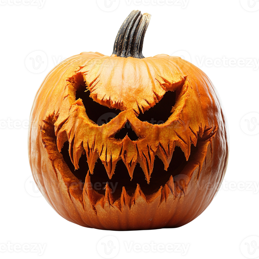 Menacing Carved Halloween Pumpkin png