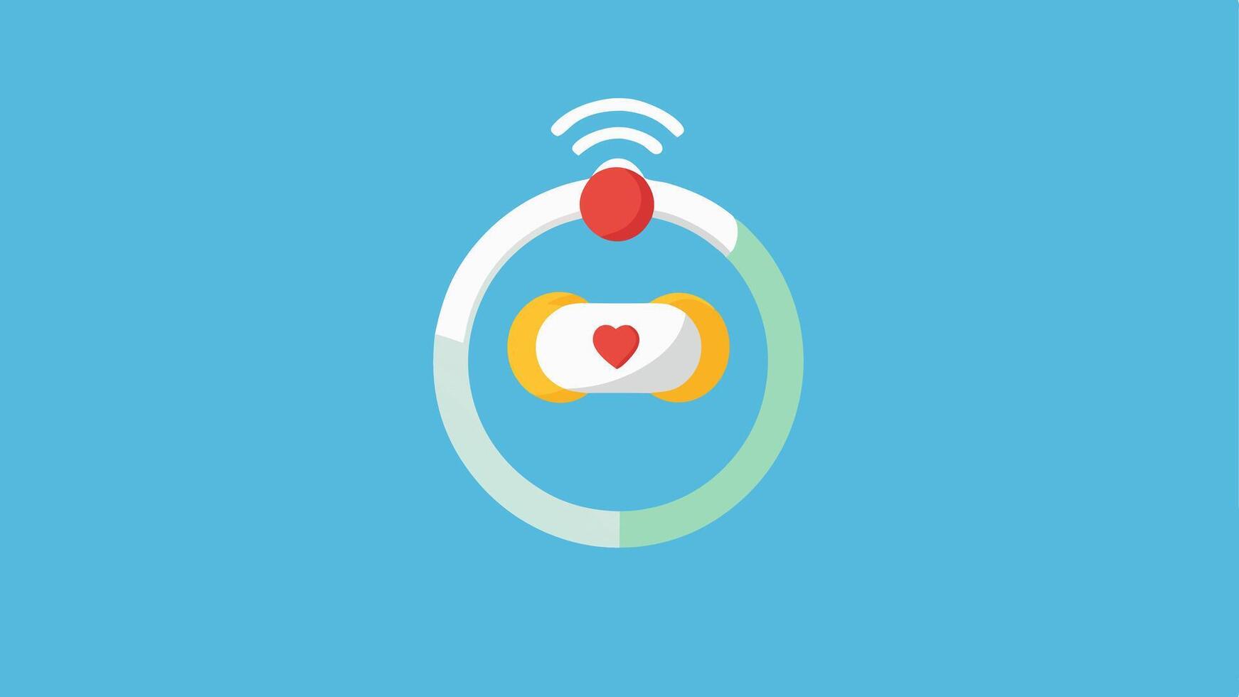 Preventative Health Alerts A notification icon popping up from the ring representing alerts for potential health issues based on tracking data.. vector