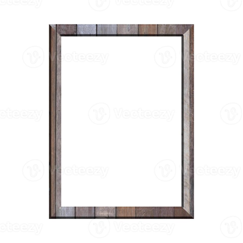 Wooden frame with isolate white background. For use on paper A4 size photo