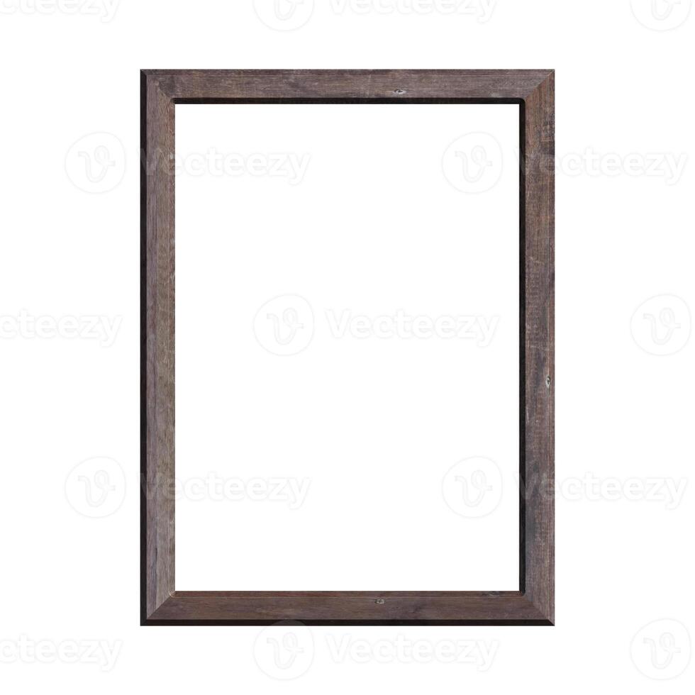 Wooden frame with isolate white background. For use on paper A4 size photo