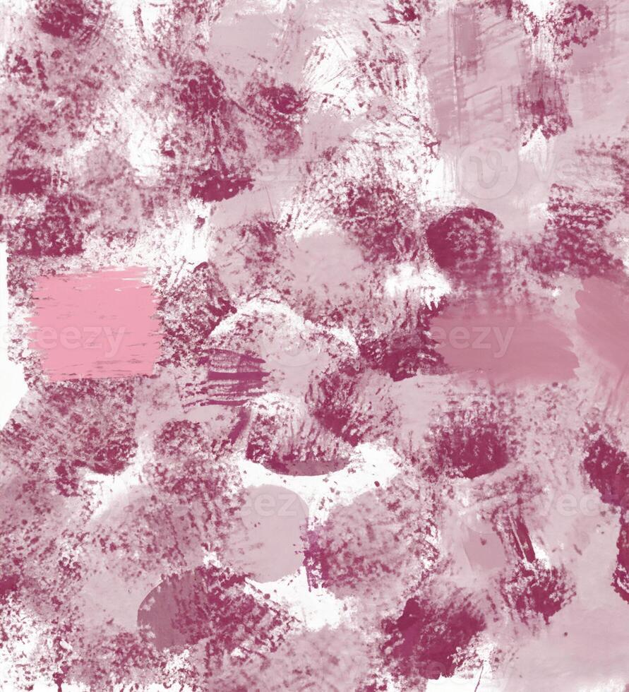 Seamless abstract pattern with pink brushstrokes and textured elements on a light background. photo