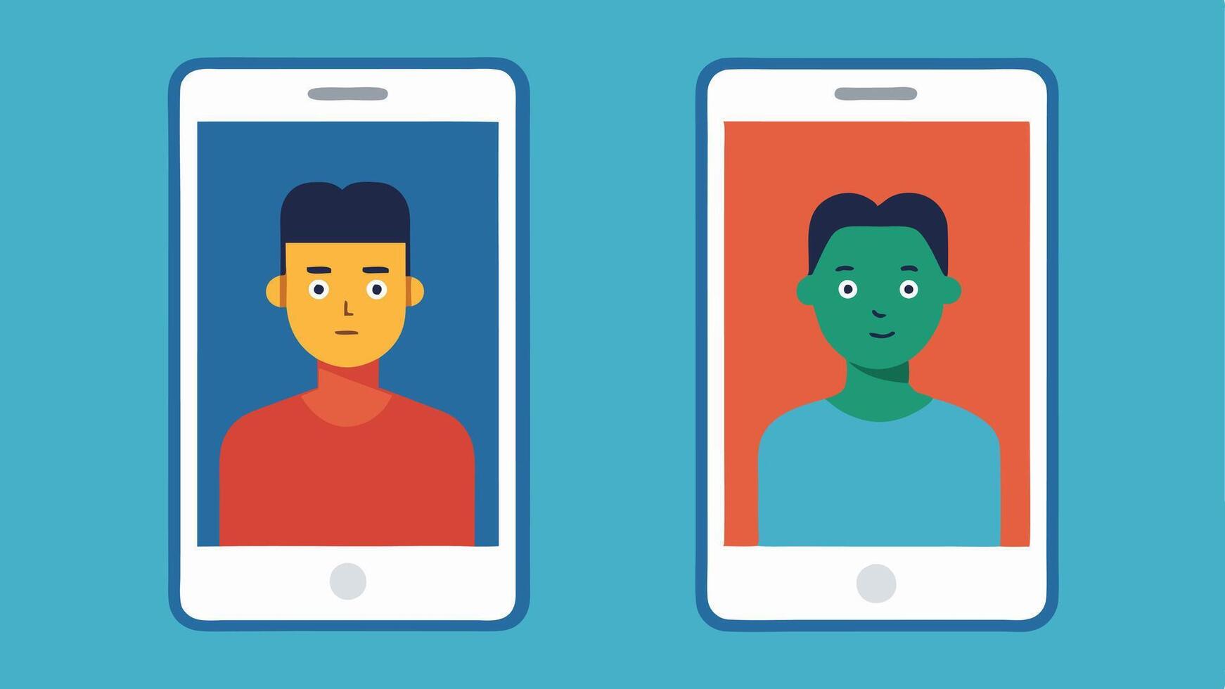 Color Contrast Tools An illustration of two smartphone screens side by sideone with poor color contrast and one optimized for accessibility. A person is comparing them to show the. vector