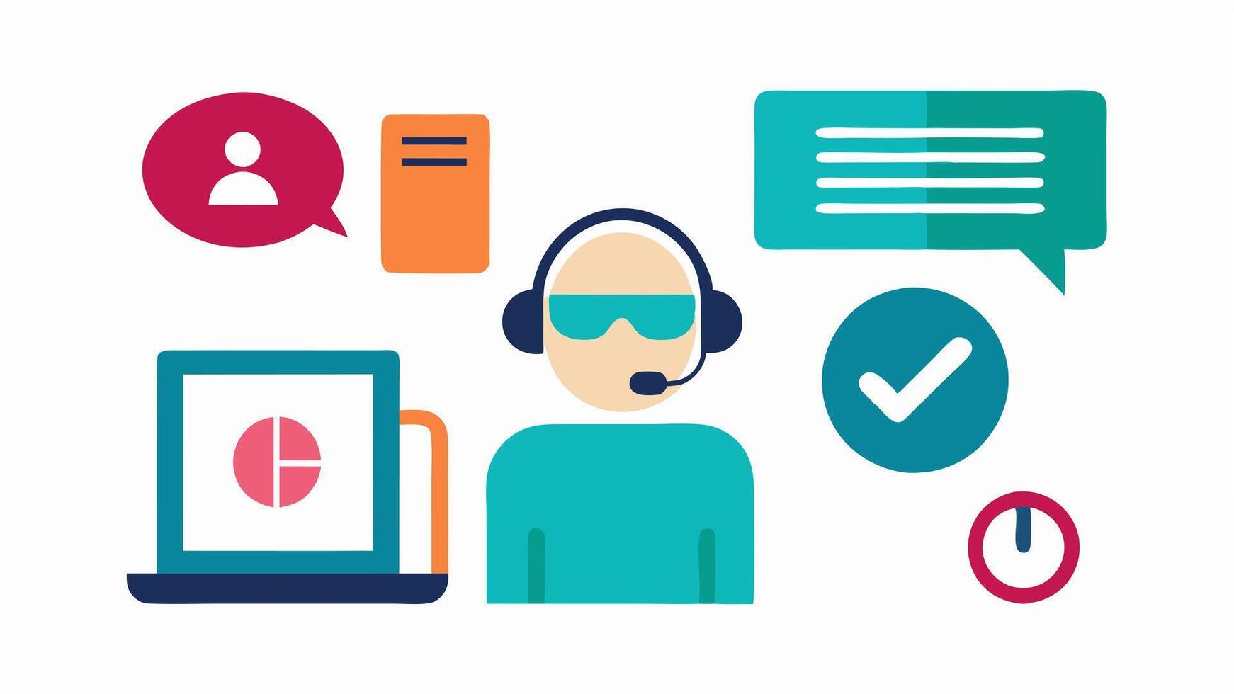Accessibility Iconography A collection of icons representing accessibility features a closed caption symbol a screen reader headset and an alternative text symbol like an image. vector