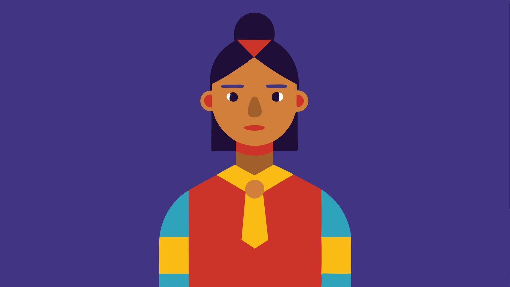Cultural Expression A model wearing traditional cultural attire modified for accessibility showcasing how fashion can celebrate identity while being inclusive.. vector