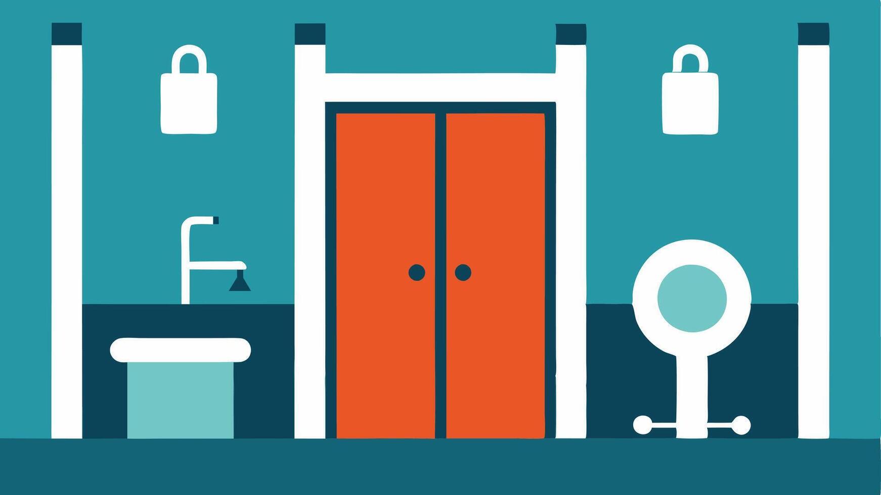 Accessible Restroom An illustration of a restroom featuring wide stalls safety bars and accessible sinks with lever controls highlighting inclusive design.. vector