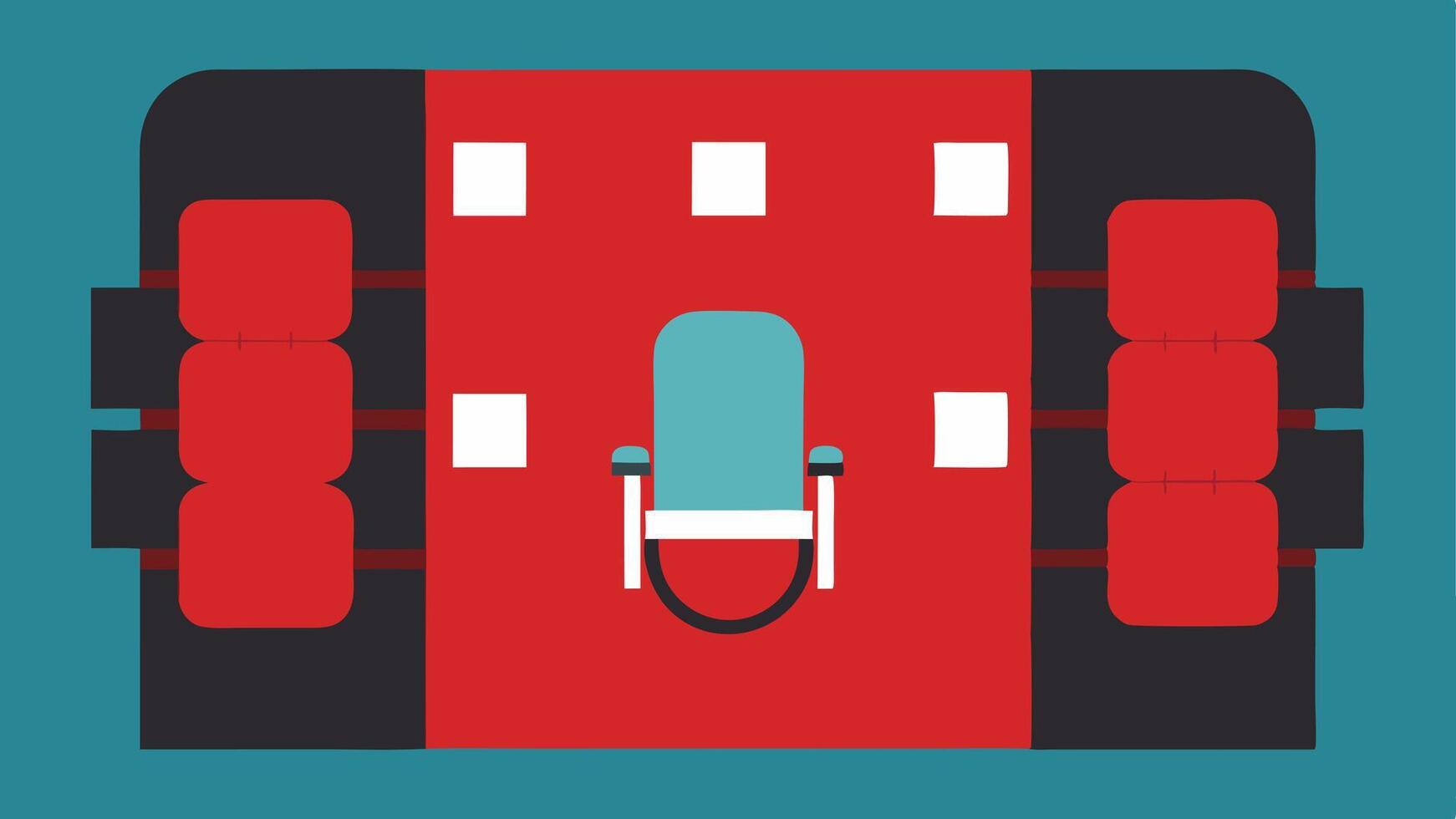 Cinema Seating Layout A top view layout of a cinema with designated wheelchair seating areas marked clearly highlighting accessibility.. vector
