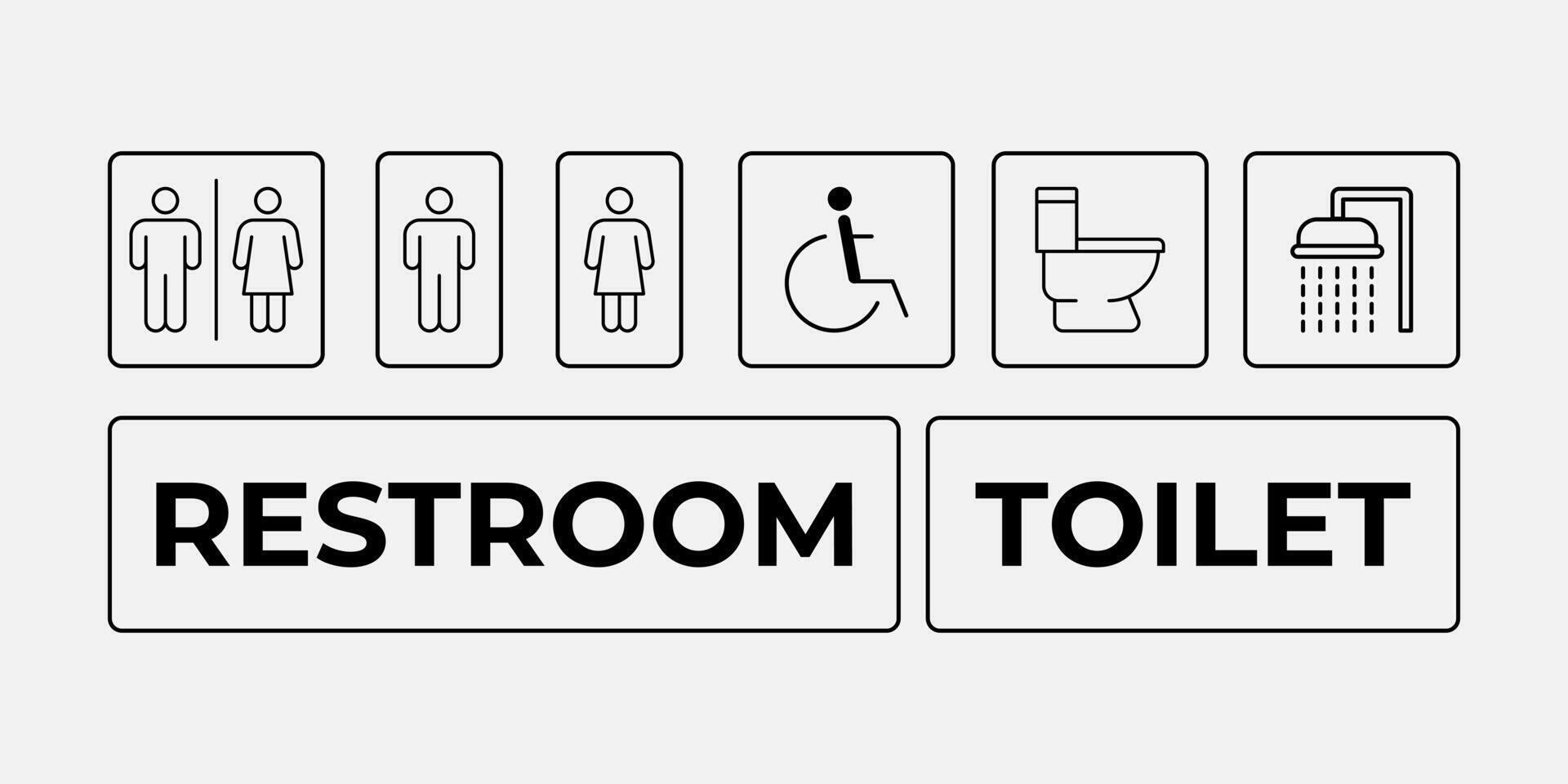 toilet icon line template vector