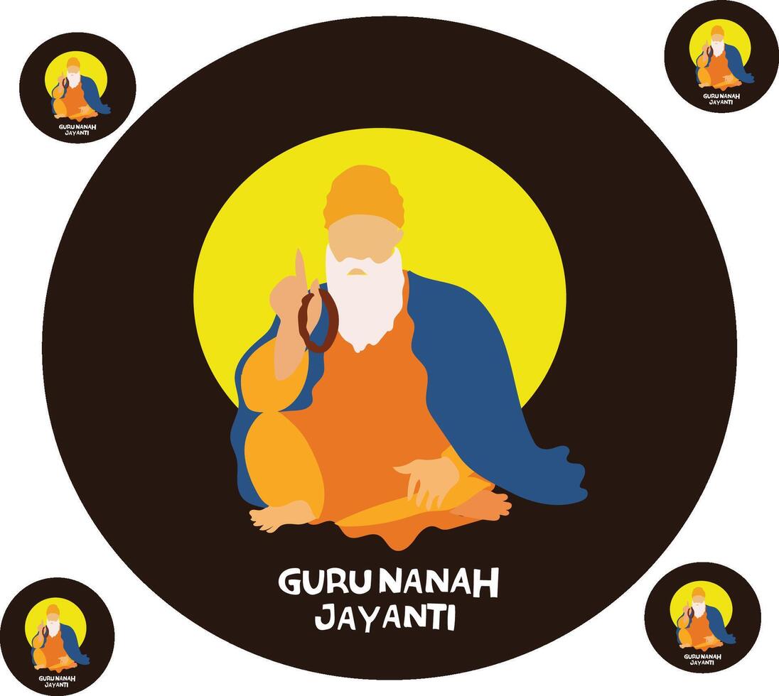 guru nanak jayanti gurpurab vector