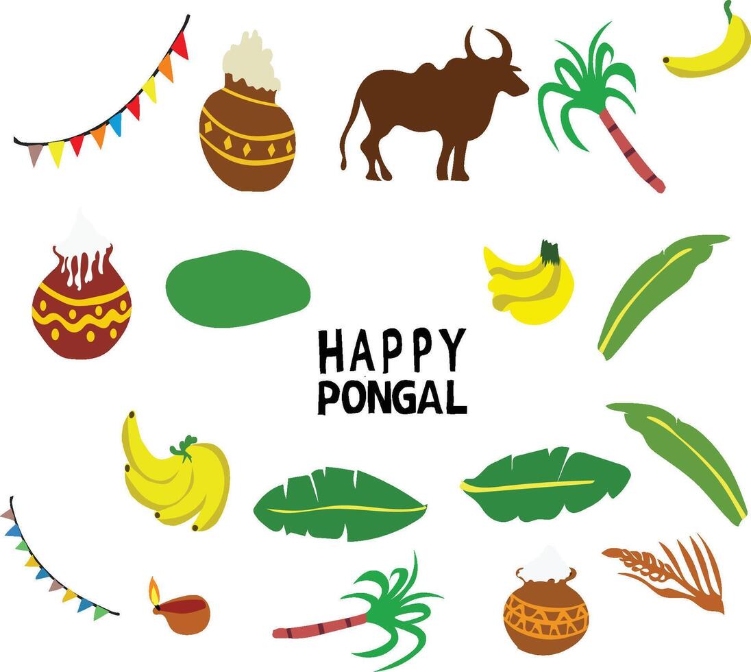 happy pongal vectors