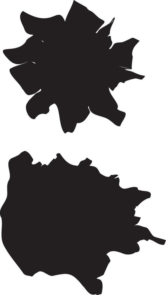 Broken edged jagged badge silhouette on white background vector