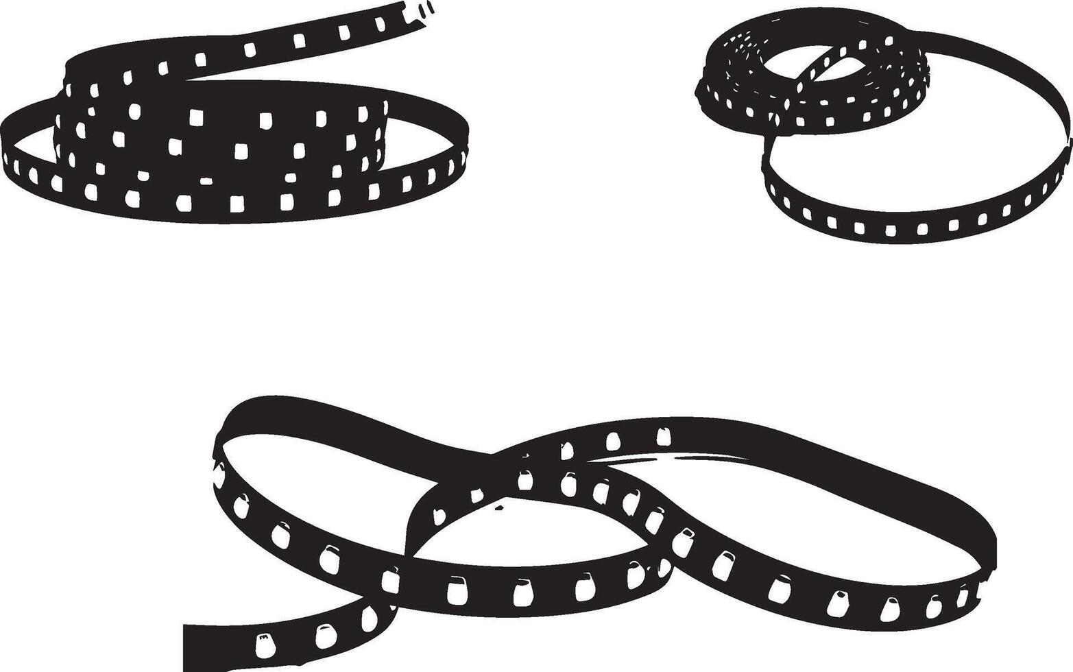 Electric led strip light black graphic vector