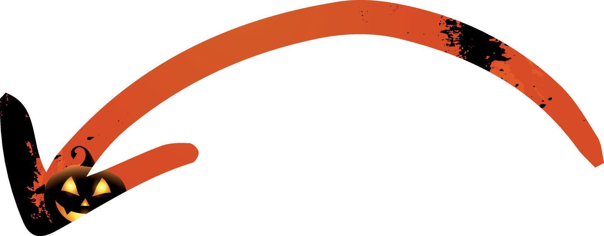 Arrow pointer for Halloween decoration vector