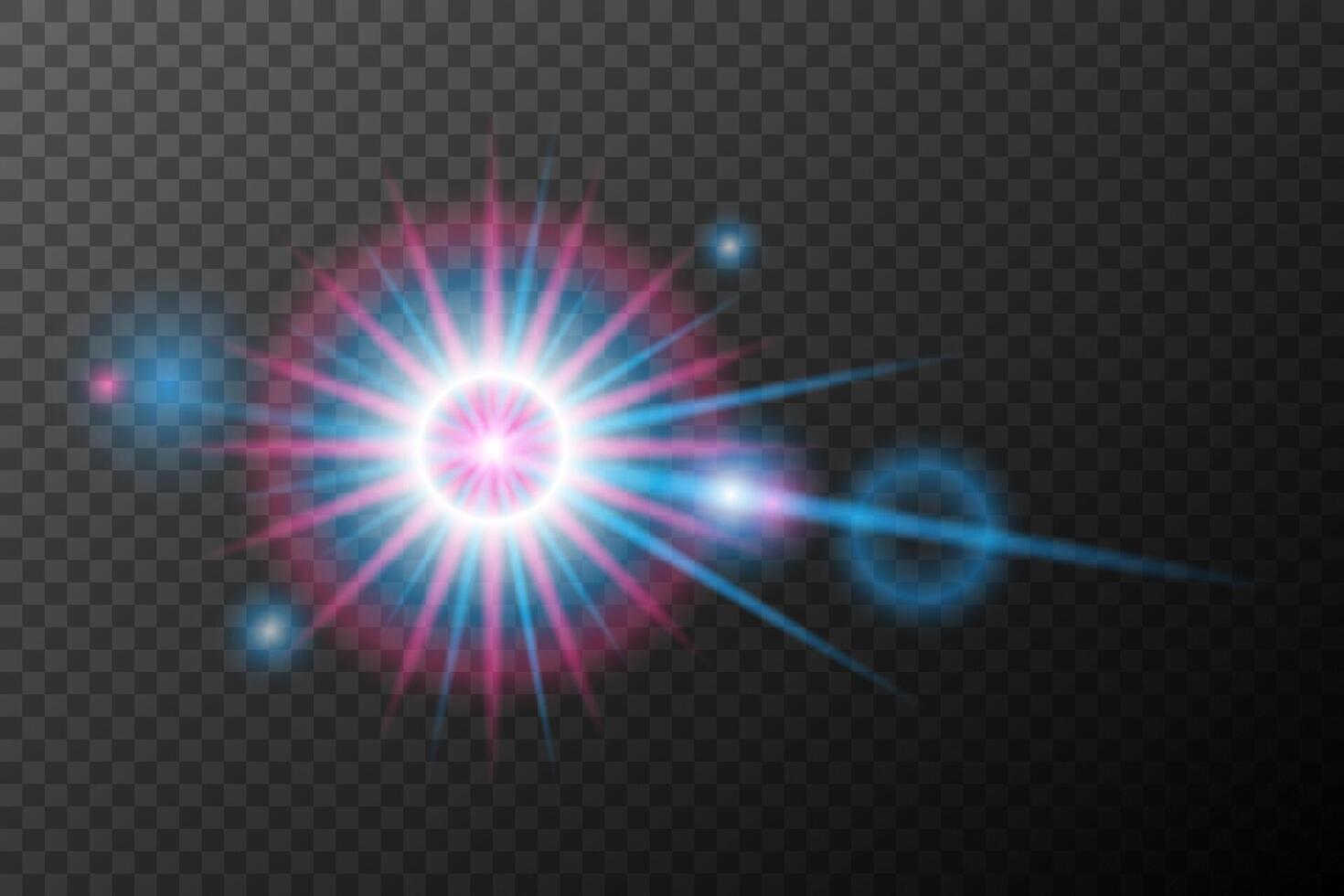 a glowing blue and pink starburst on background vector