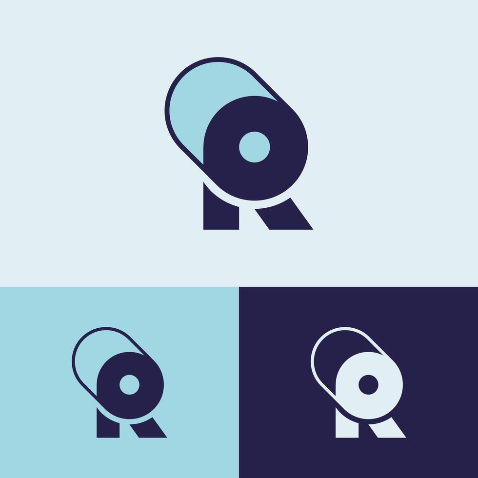 Frozen r is a simple and effective description that conveys the concept of the letter R being frozen into an ice cube vector