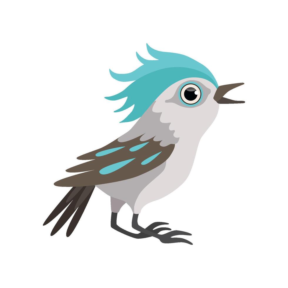 Beautiful blue jay bird Illustration on a white background vector