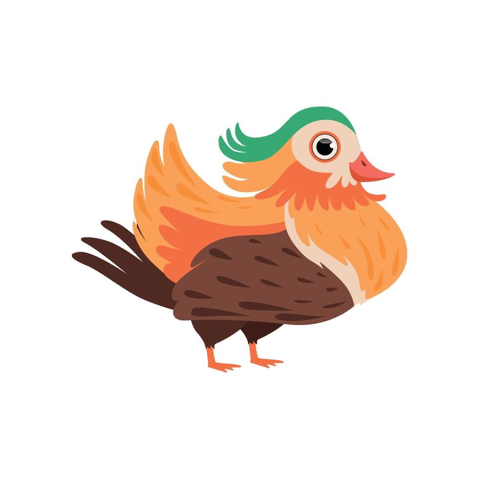 Colorful bright beautiful bird Illustration on a white background vector
