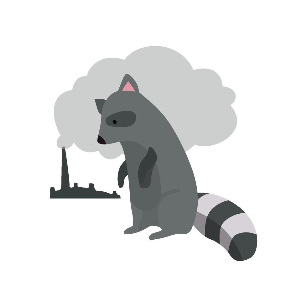 Global environmental problem, ecological disaster Illustration on a white background vector