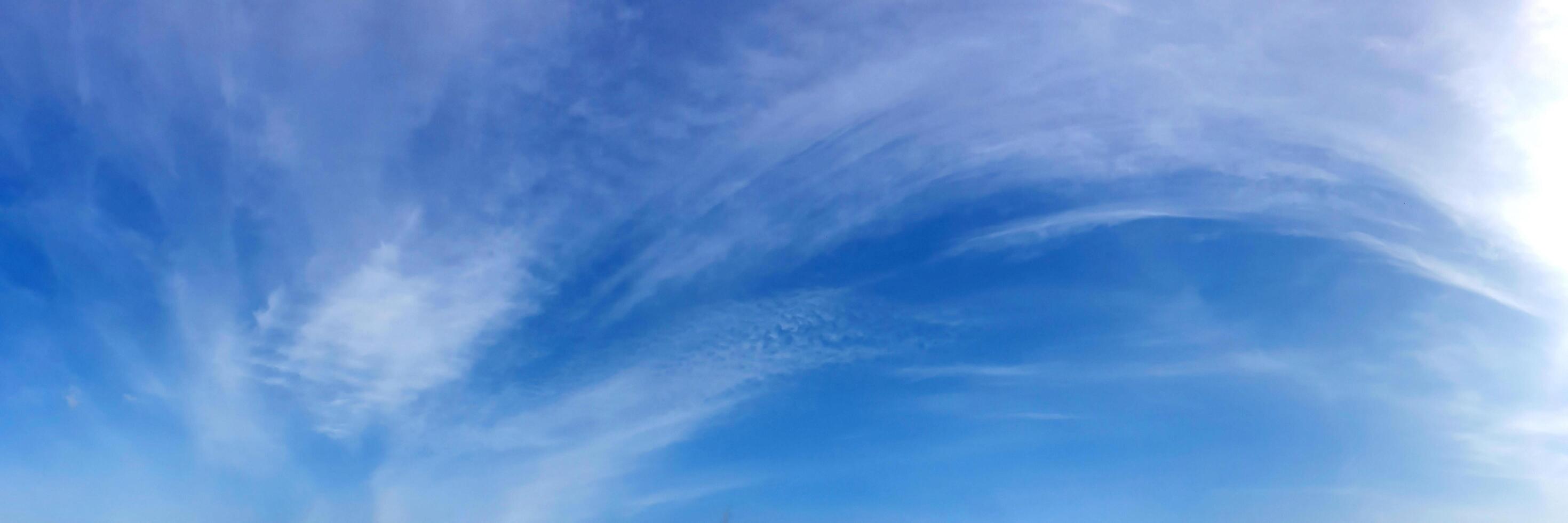 Panorama sky with cloud on a sunny day. Beautiful cirrus cloud. photo