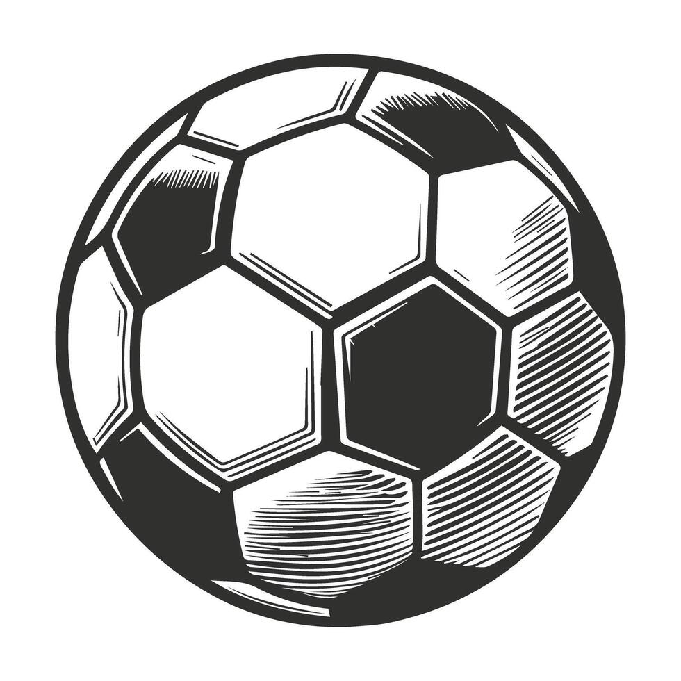Soccer Ball Design with Texture vector