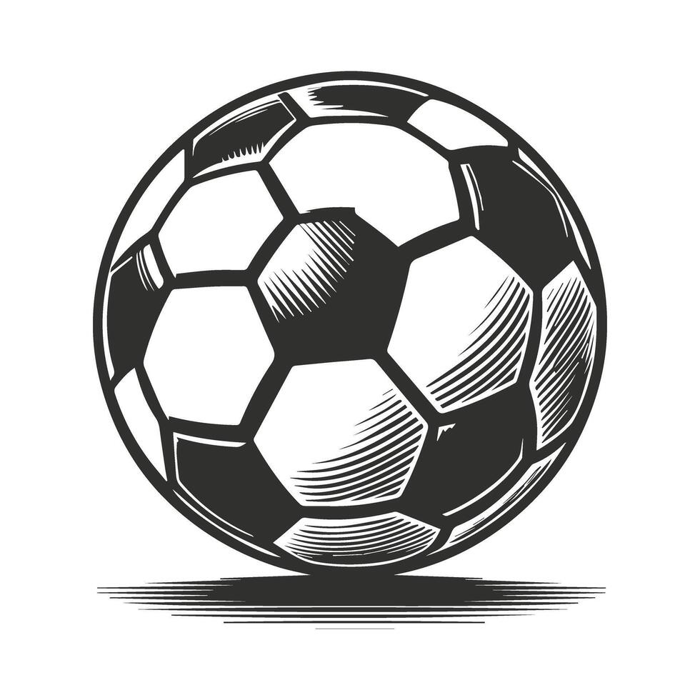 Detailed Soccer Ball Texture Illustration vector