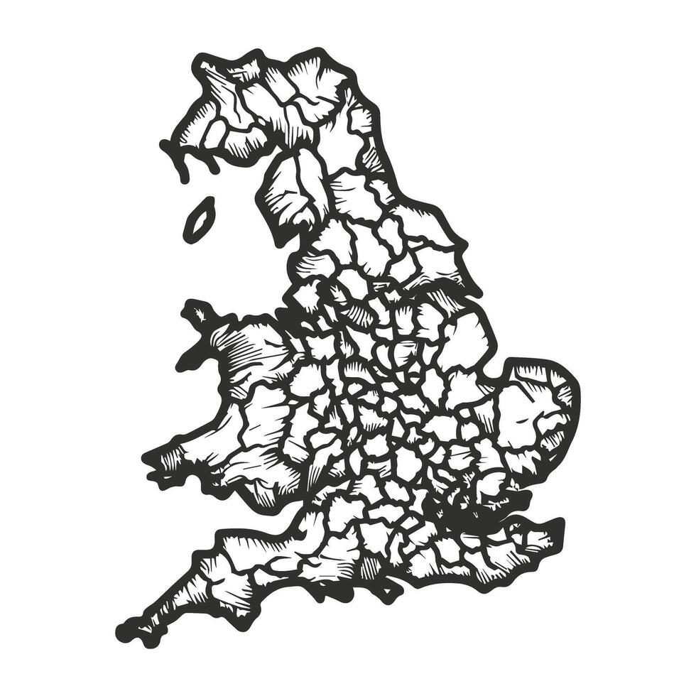 Hand Drawn Outline Map Illustrations vector