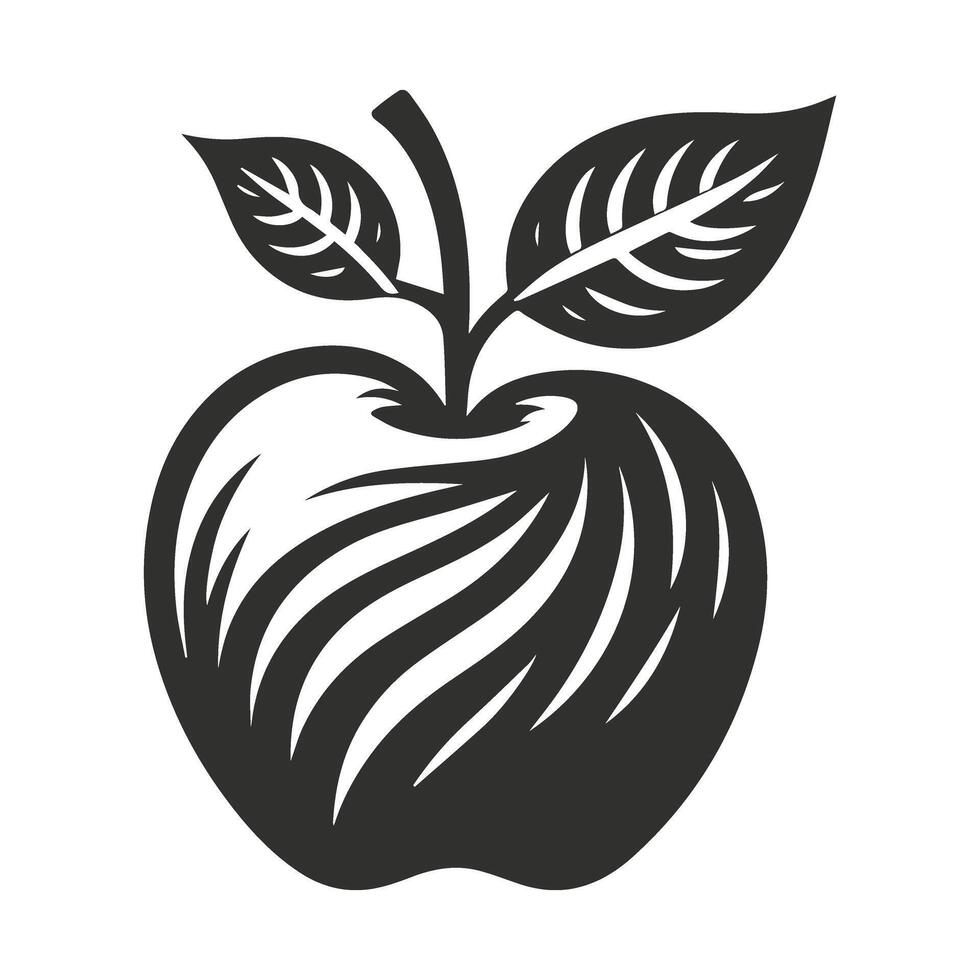 Rustic Apple Engraving for Nature Lovers vector