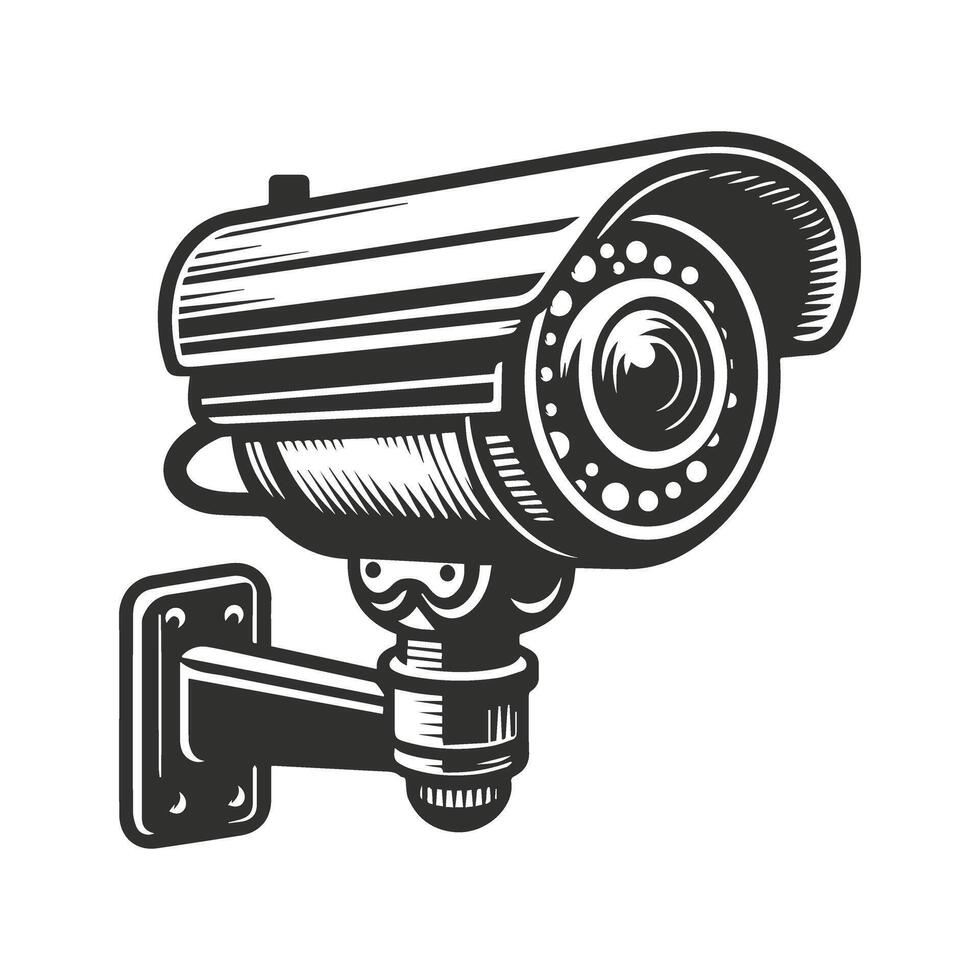 Doodle security camera design. vector
