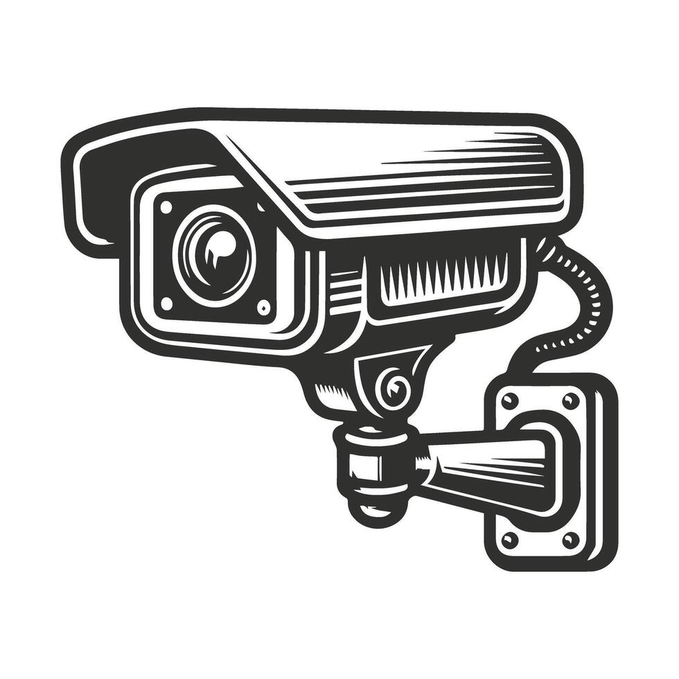Unique Doodle Security Camera Illustrations vector
