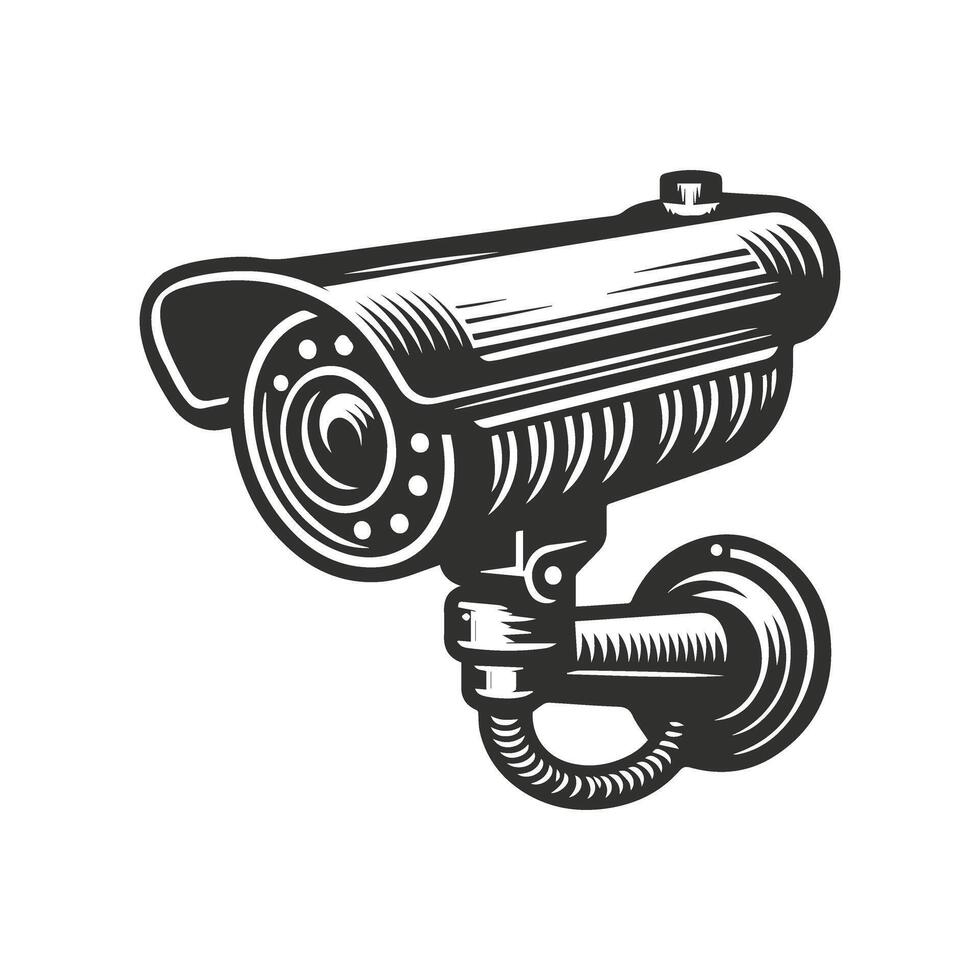 Fun Security Camera Doodle Designs vector