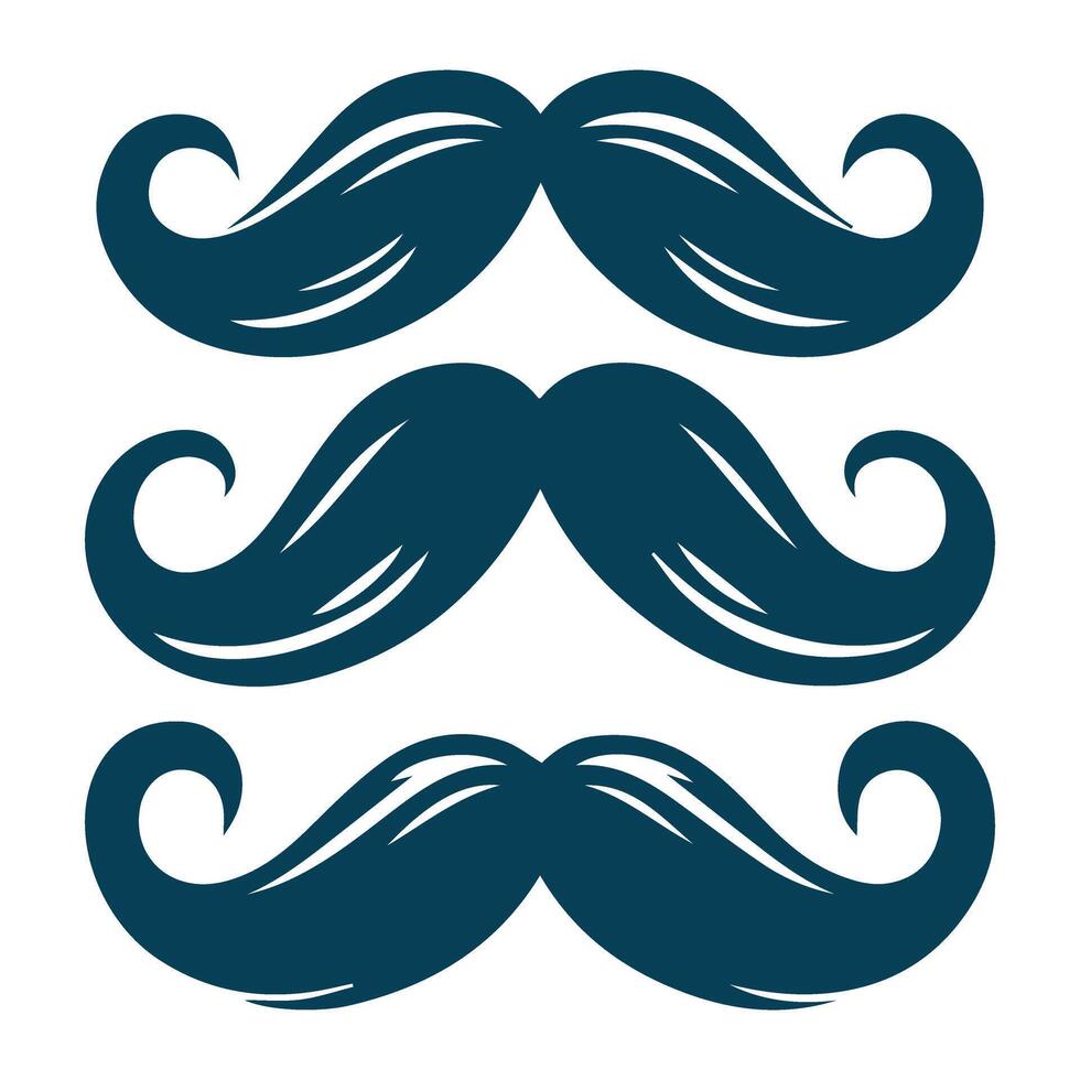 Hand Drawn Mustache Designs vector
