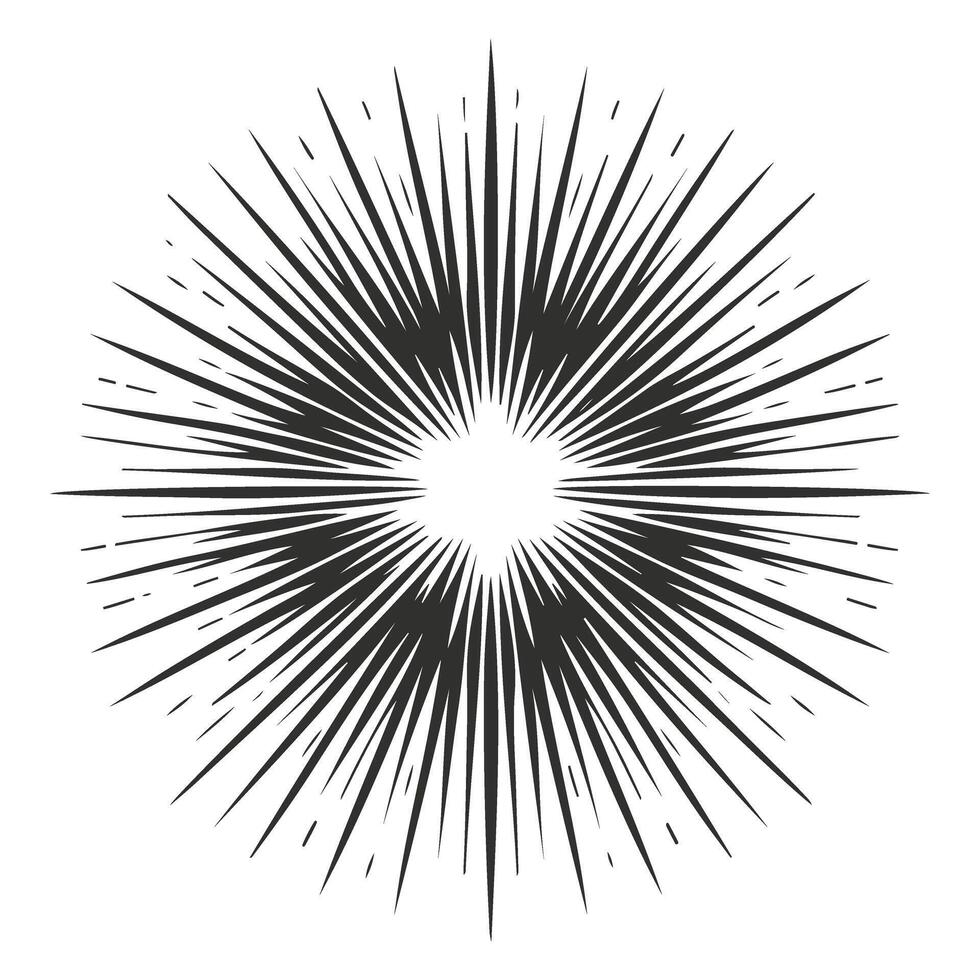 Sunburst Patterns with Vintage Flair vector