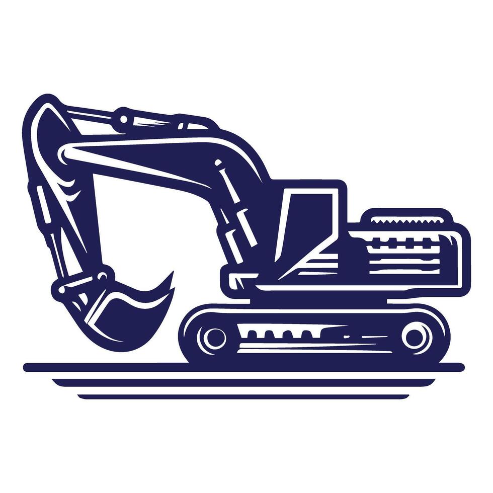 Excavator Machinery Logo Design vector