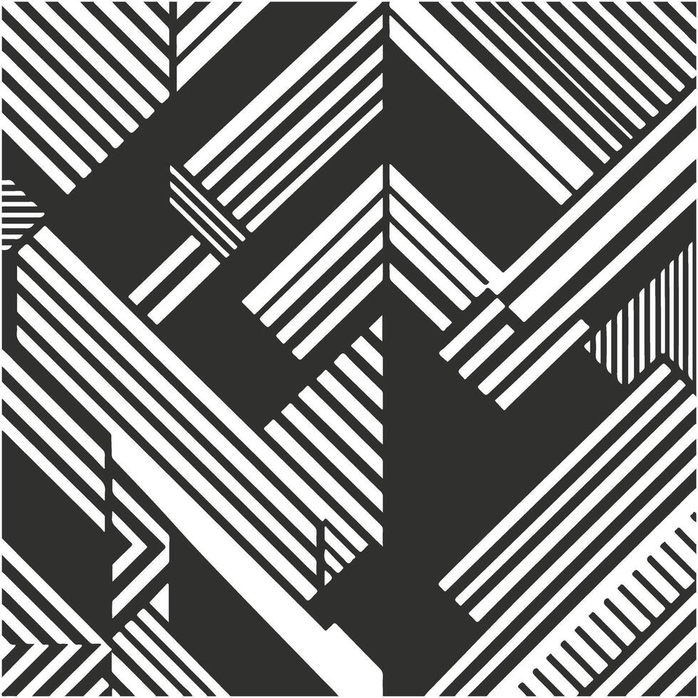 Minimal Flat Monochrome Pattern Art vector