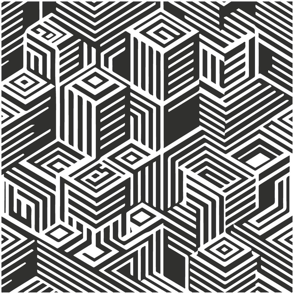 Flat design monochromatic pattern. vector