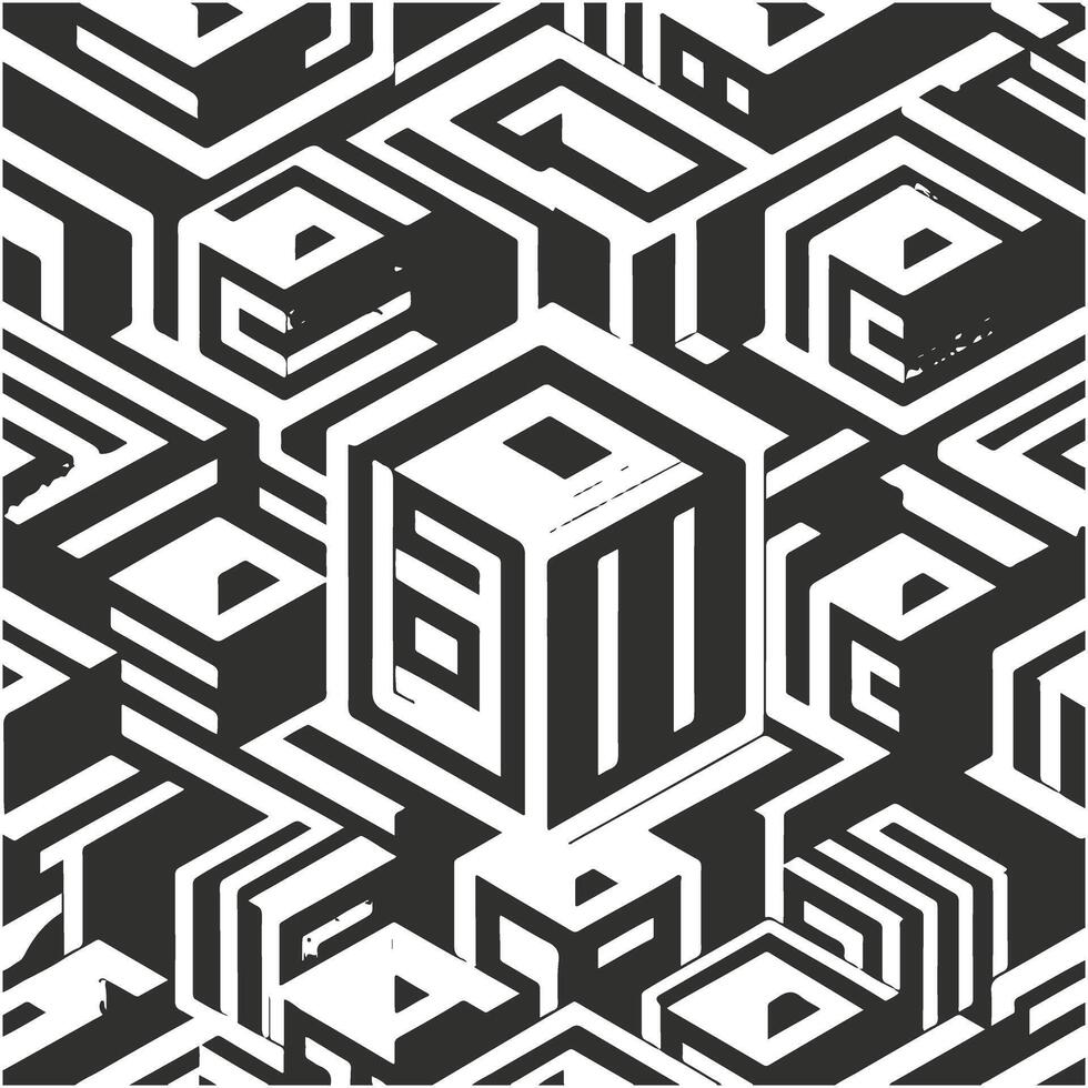 Creative Flat Monochromatic Design Patterns vector