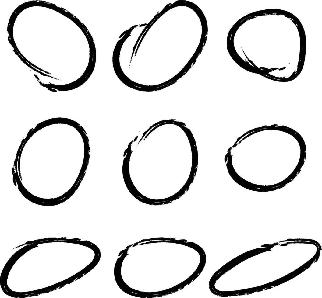 Sketchy Round Shapes for Creative Design Projects vector