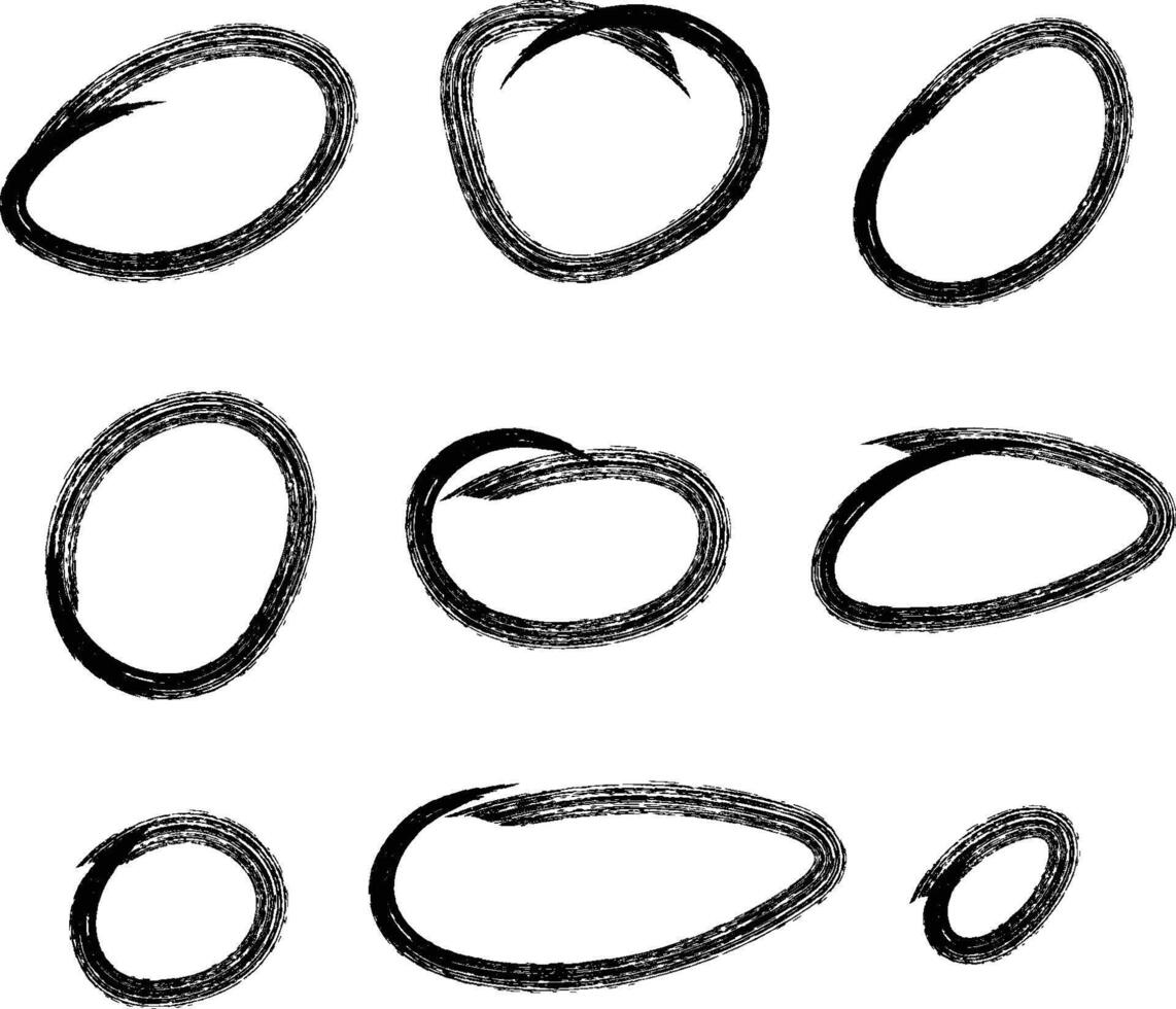 Hand Drawn Circles Artistic Abstract and Sketchy Round Shapes for Creative Designs vector