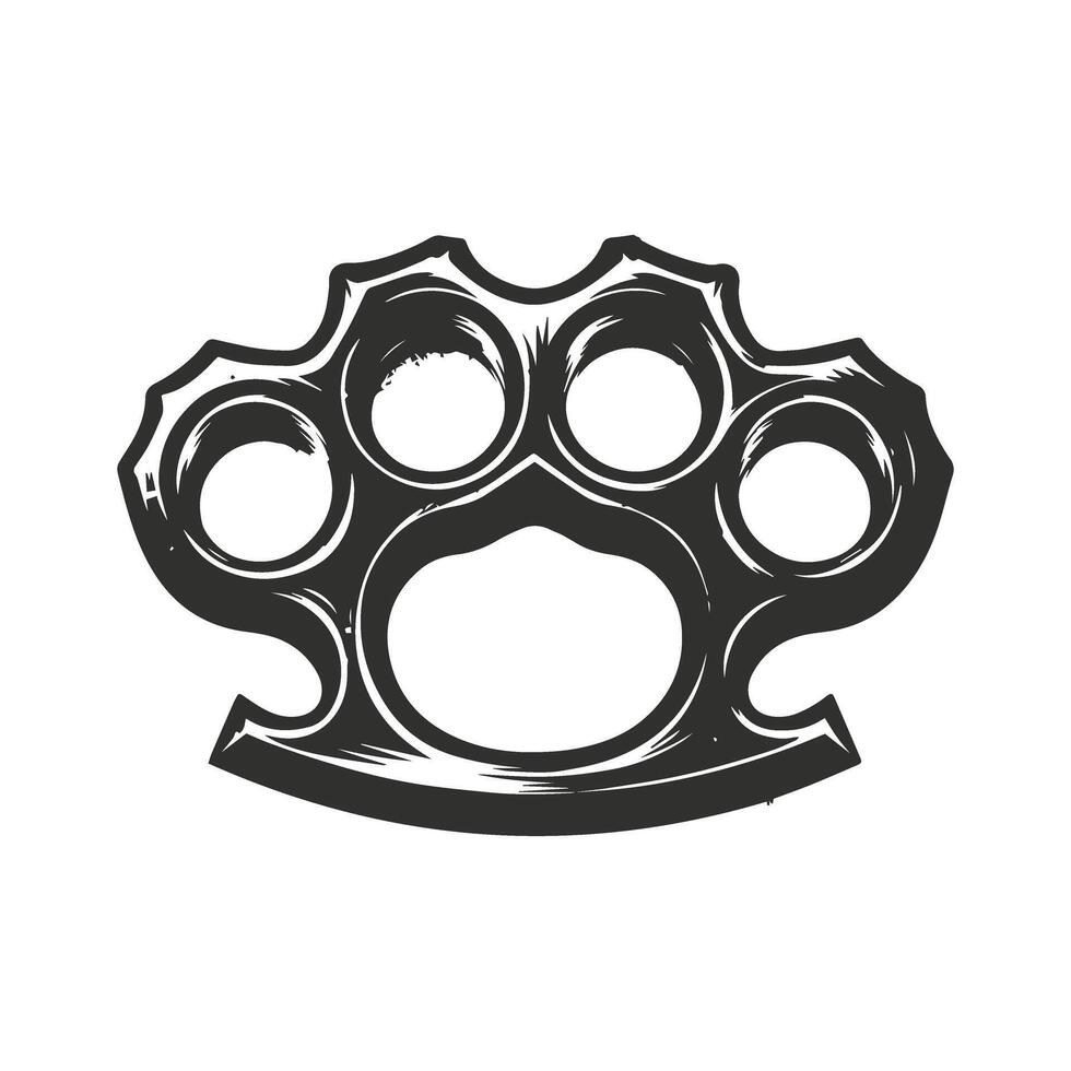 Brass Knuckles Concept in Vintage Style vector