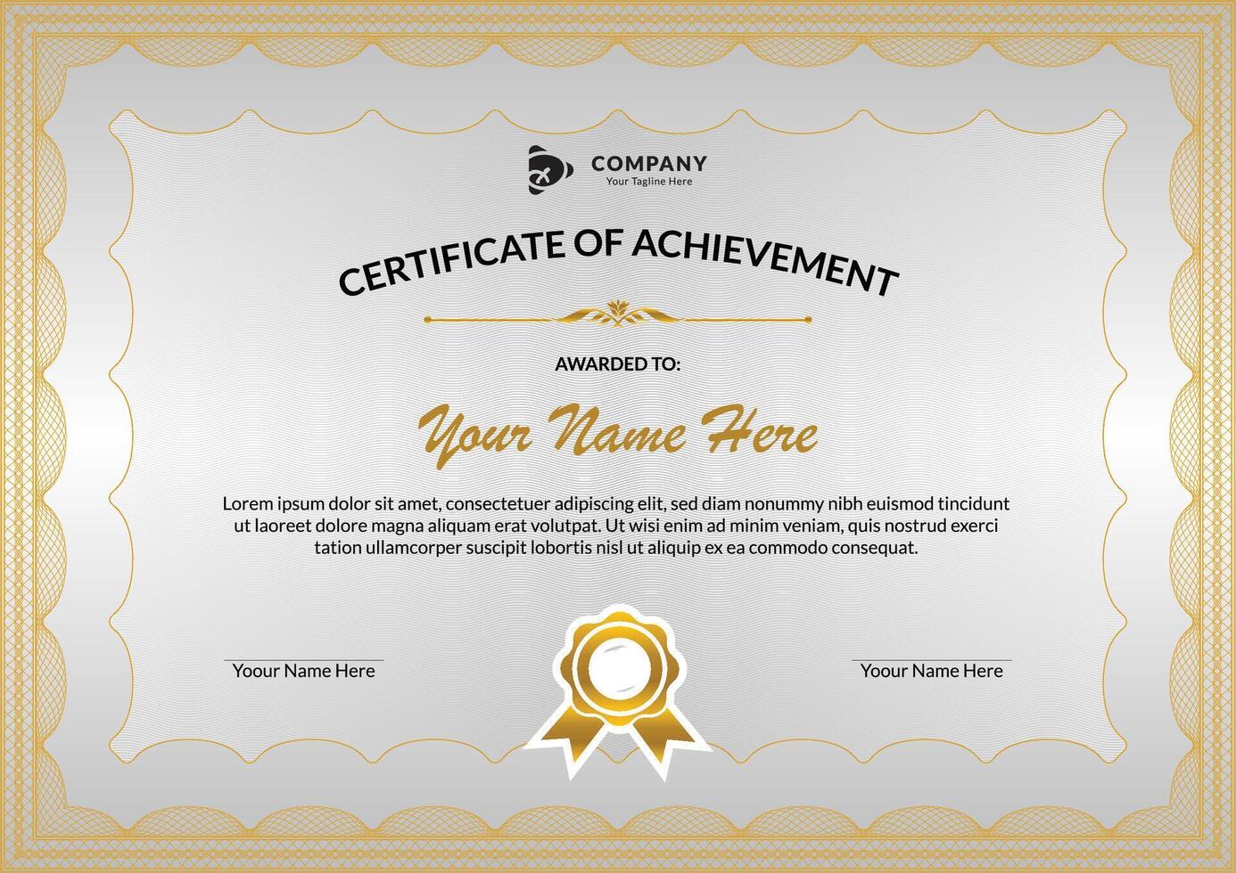 Certificate of Appreciation template, Certificate of achievement, awards diploma. vector