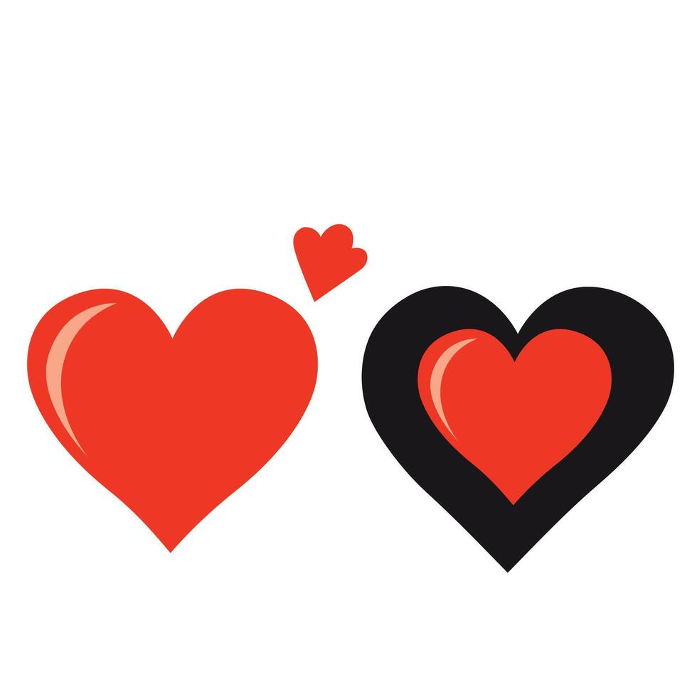 Hearts Double Love illustration design vector