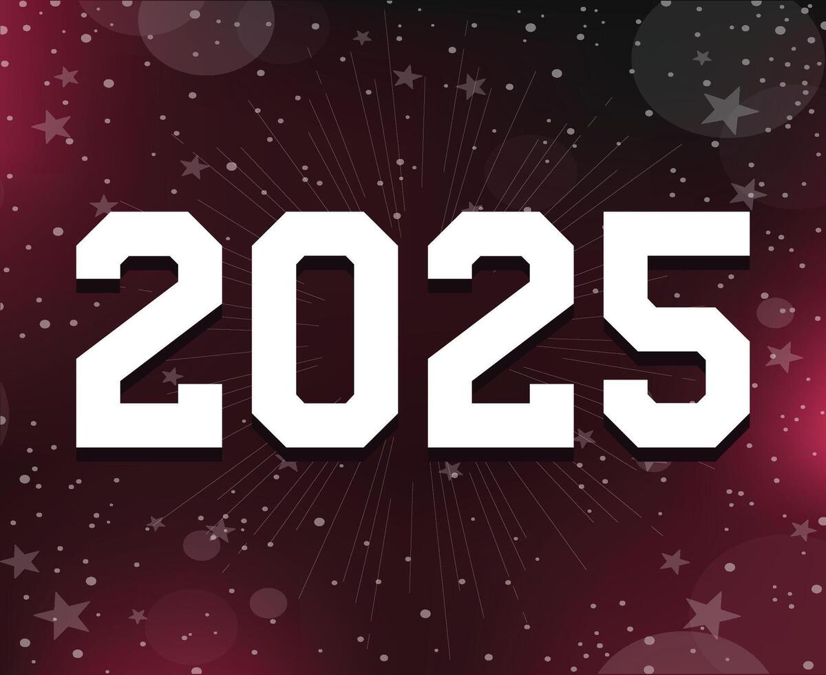 Happy New Year 2025 Holiday Design Elegant Festive Isolated Abstract Illustration vector
