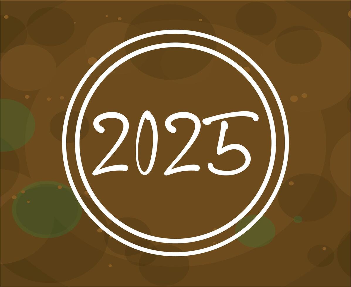 2025 Happy New Year Holiday Modern Line Style Design Abstract Illustration vector